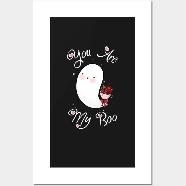 Cute Ghost You Are My Boo Valentines Day Wall Art by TheGhoulishGarb